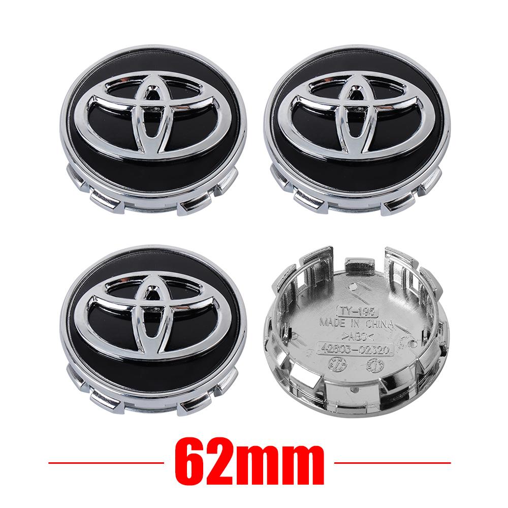 Pokličky kol 56/62 mm Dekorativní znak na střed kola auta Pokličky kol pro Toyota C-hr Rav4 Mirai Hilux Avensis Prius Auris Coro