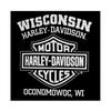 Harley-Davidson Herren T-Shirt Adler Grafik Kurzarm T-Shirt Schwarzes T-Shirt