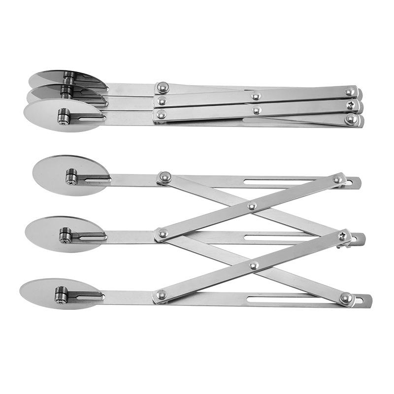 Adjustable Stainless Steel Multi-Wheel Pizza & Youtiao Cutter