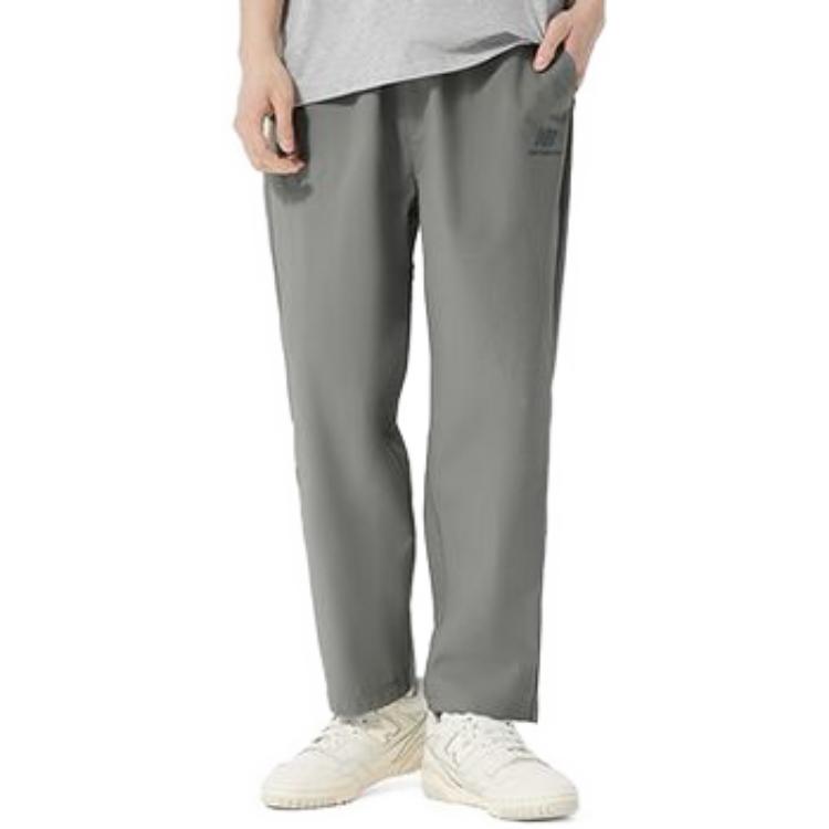 New Balance Casual Pants Men's Gray Moderate Straight Fit Pants AMP32359-YST