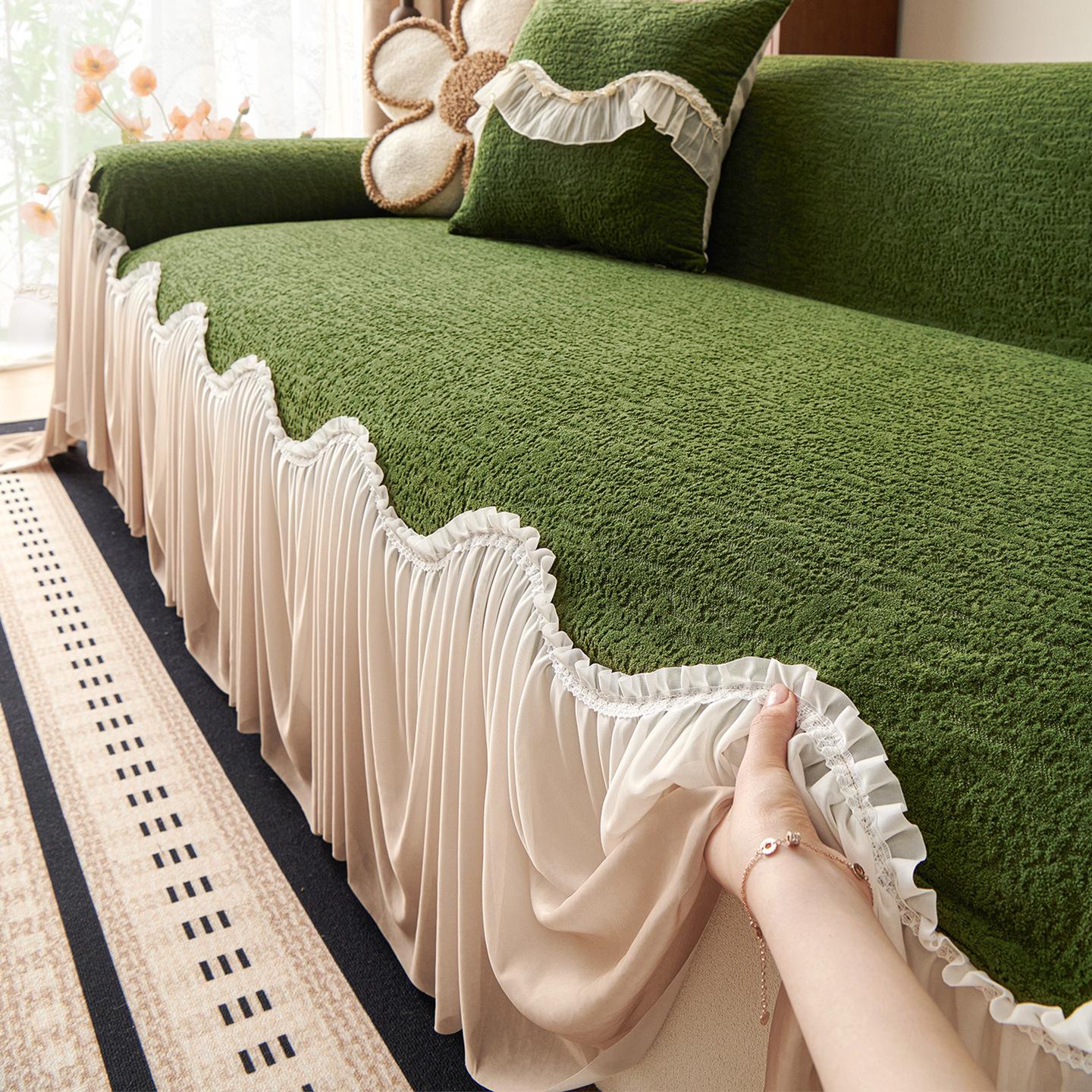 

French retro sofa cover cloth is universal in all seasons, new high-end sofa towel, full cover non-slip sofa cover cover blanket 180*130cm