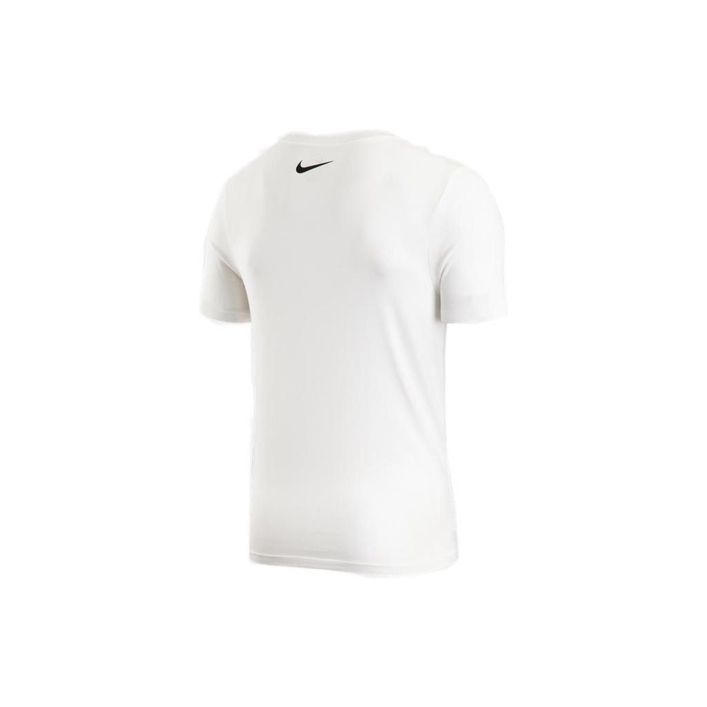 Nike Printed Big Logo Casual Crew Neck T-Shirt Men Tops White DV3188-100