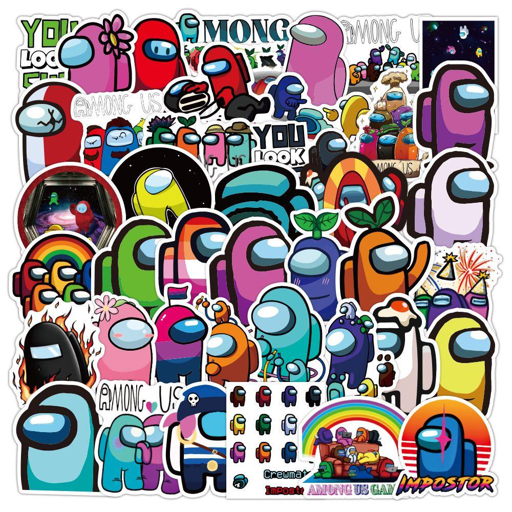 

New 100pcs Sticker Bomb Pack Diy Imposter Crew Set Game Decal Quality 50pcs