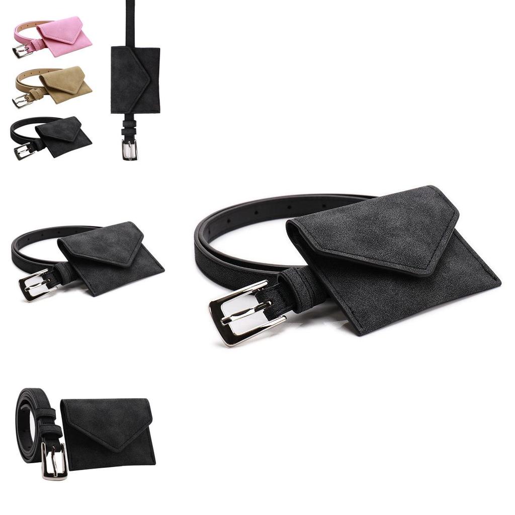 Suede Waist Pack For Women With Solid Color Design Small Crossbody Bag