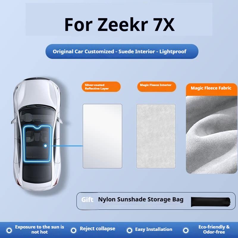 For Zeekr 7X 2025 2026 Car Sunroof Sunshade Sunroof Heat Insulation UV Proof SunVisor Roof Sun Protection Sunscreen Accessories