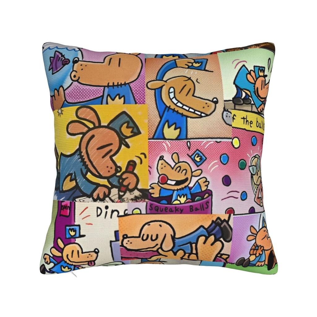Dog Man Comic Pillow Cover Accessories Printing Cushion Cover Decor  Pillow Case Cover Seat Multiple Sizes