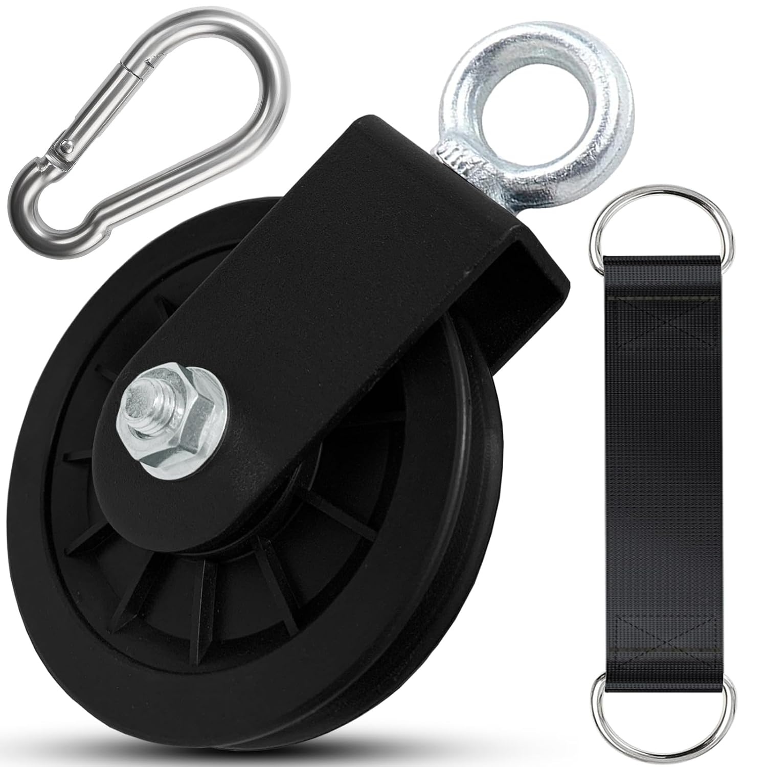 

3,54-дюймовый кабельный ролик с вращающимся на 360 градусов тяговым колесом, оснащенный фиксирующей пряжкой и ремнем, тихий и стабильный, съемный