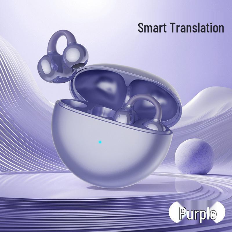 Q72 Wireless Bluetooth Clip-On Earbuds: Noise Cancelling, Long Battery, Comfortable for Sports.