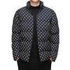 Padded clothes men's autumn and winter new trend letter cotton clothes thickened warm stand-up collar jacket men's bread clothes