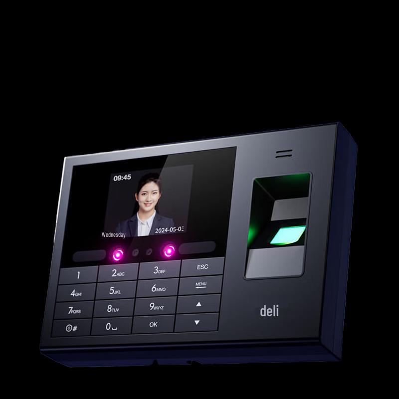 Deli 33868WPRO Dynamic Face & Fingerprint Time Clock