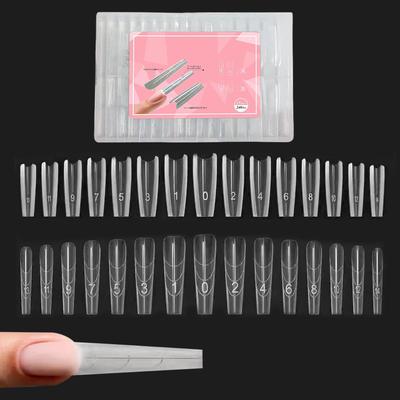 240 Stück Nagelformen Klar für Französische Maniküre Vollabdeckung Nagelform für Poly Extension Gel Wiederverwendbare Acryl-Nagelformen Nagelkunst