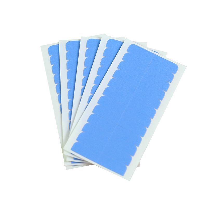 

Прочный клейкий двусторонний скотч для париков для наращивания волос - Водостойкие и потостойкие листы для замены сетки кружева 1 sheet, 12 pieces синий