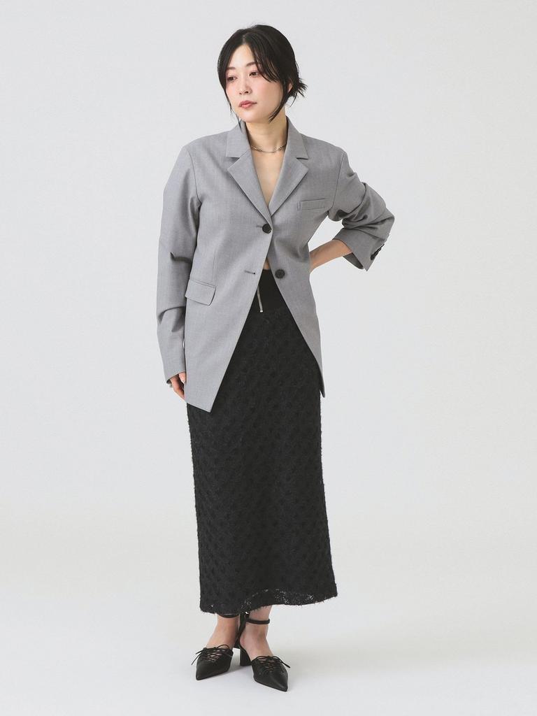 Ray Beams RBS Herringbone 2-Button Jacket, Women's, Gray 0