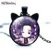 Alloy Necklace Fashionable With Tanjiro And Butterfly Shinobu Characters And Stunning Pendant Cat