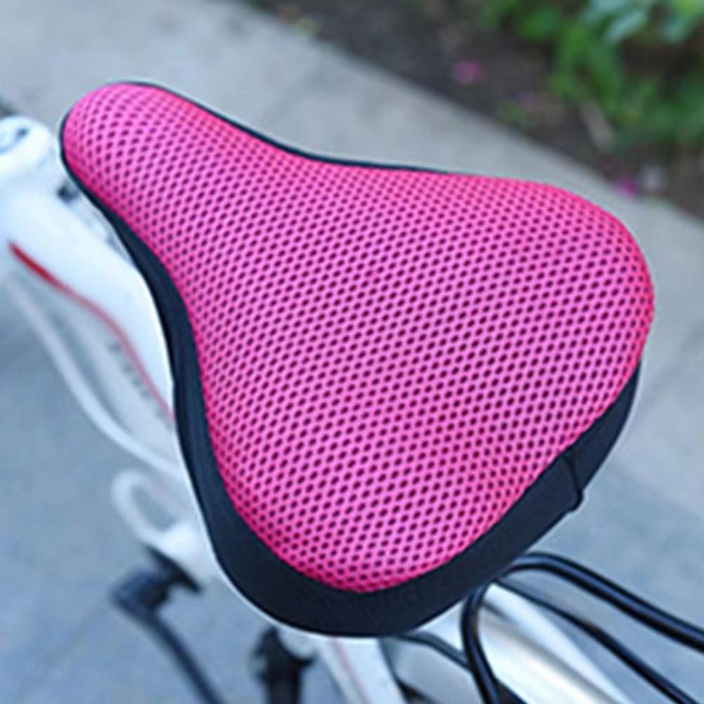 1-6Pcs Bicycle Saddle 3D Soft Bike Seat Cover Cycling Silicone Seat Cushion Cycling Breathable Saddle Comfortable Bicycle Bike