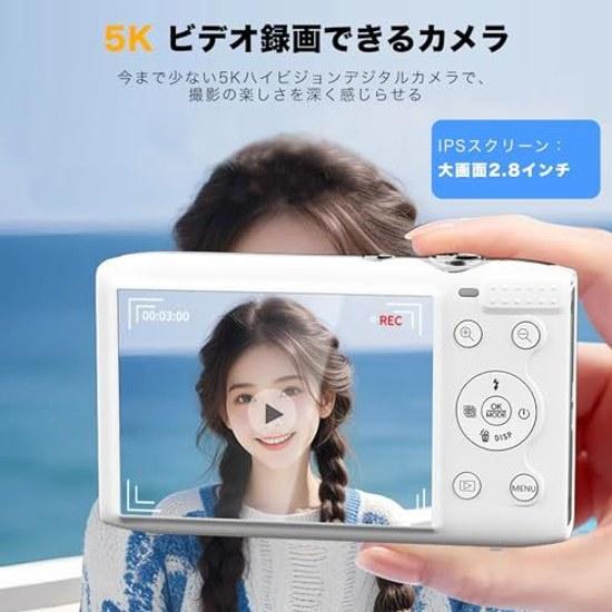 Digitalkamera 5K 72 Megapixel AF Autofokus geplante Aufnahme eingebauter Blitz Selfie 2,8 Zoll Bildschirm 16-fach Zoom kompakt VLOG anfängerfreundlich Jahr