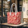 Coral Waterdrop Pattern Tote Bag for Daily Use