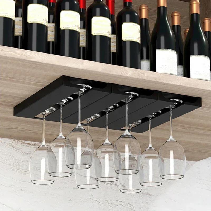 Kjøkken Underskap Gratis stanseholder Vinglassstativ Multifunksjonsklassifisering Stemware Glasskopp Hengende Holder