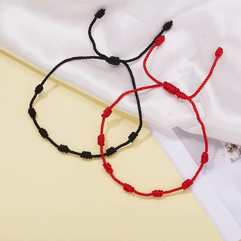 2Pcs Couple Bracelet Handmade Weaven Lucky Red String Braclet Friendship Jewelry Pulseras Rojas Gifts For Lover Matching Braslet