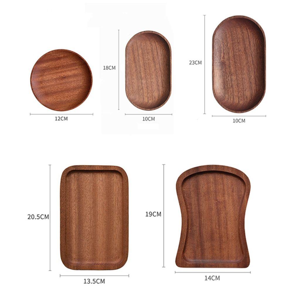 Solid Dried Fruit Tableware Wooden Tray Household Food Dish Serving Tray Snack Plate Wooden Plate