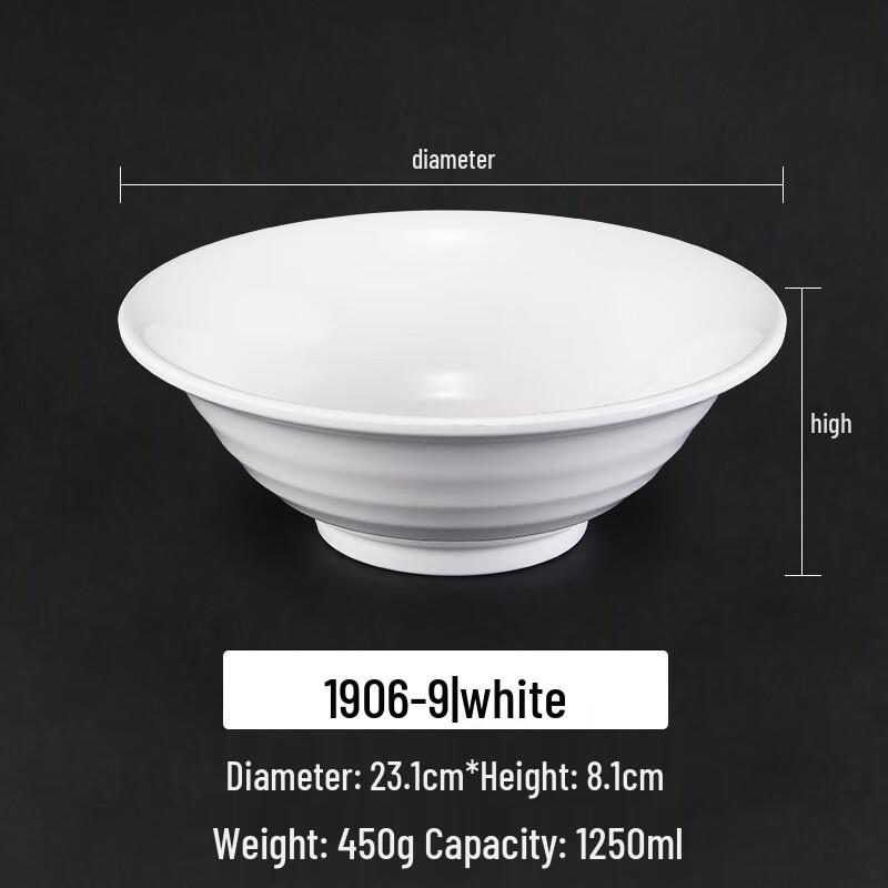 

A5 White Melamine Commercial Noodle Bowl