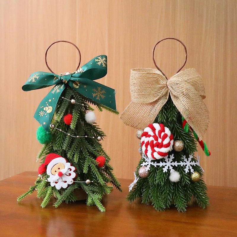 1PC Party Holiday Elements Hung Atmosphere Mini Desktop Ornament Christmas Tree Exquisite Ornament Realistic Christmas Decoration