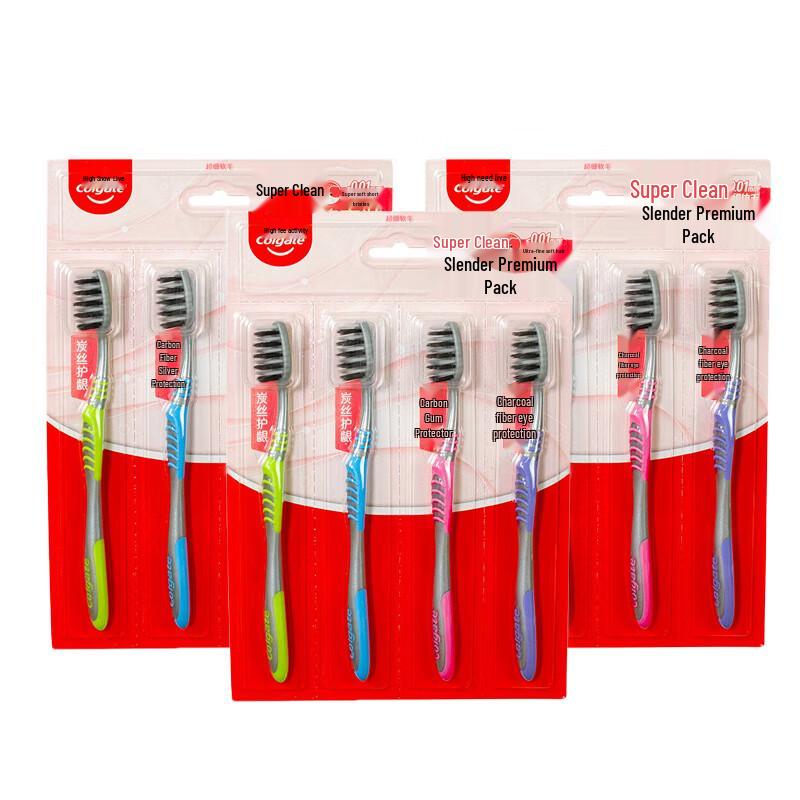 Colgate Ultra-Clean Carbon Spiral Whitening Toothbrushes, 12-Pack