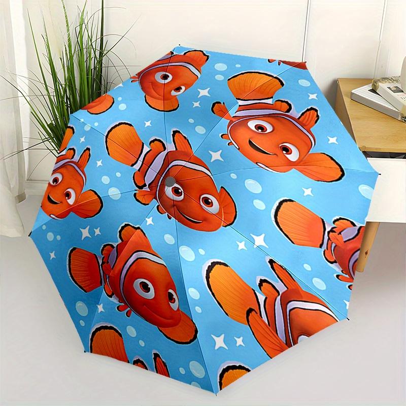 

Disney Nemo, Clownfish Automatic Open/Close Umbrella - Cute Umbrella with Cute Design, Portable 3-Fold Compact Umbrella for Men & Women, Val