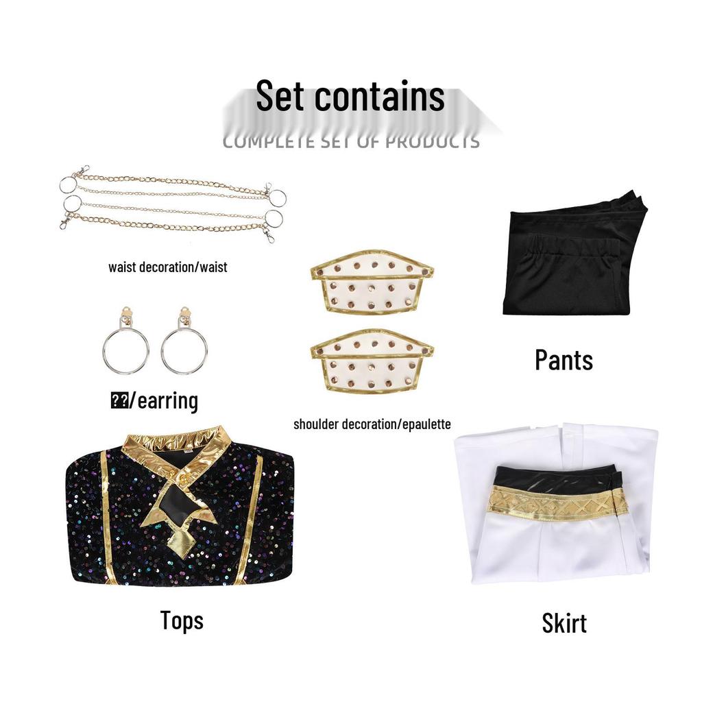 Costume de Cosplay Anime Chasseur de Démons - Tenue de Performance Noire et Or pour Lumi, Zoe, Mila