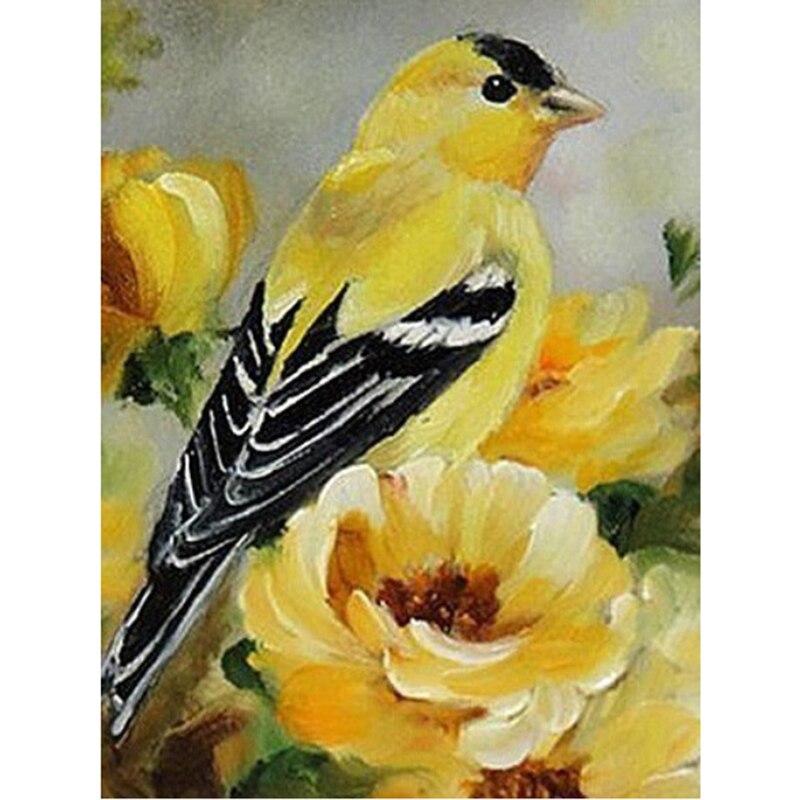 Bird DIY 5D Diamond Painting Full Round Resin Rhinestone Mosaic Animal Flower Diamond Embroidery Cross Stitch Kits Home Decor