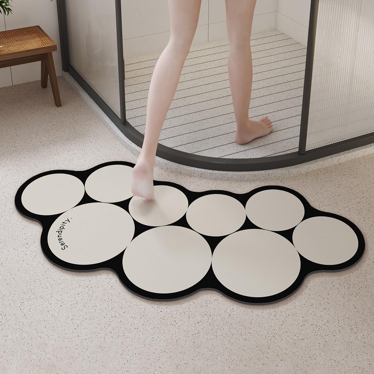 

Коврик для ванной из диатомита, ковер для ванной комнаты, быстросохнущий, нескользящий, коврик для ног, суперабсорбирующий коврик для душа, коврик для унитаза, коврик для двери, моющийся 36cmx70cm