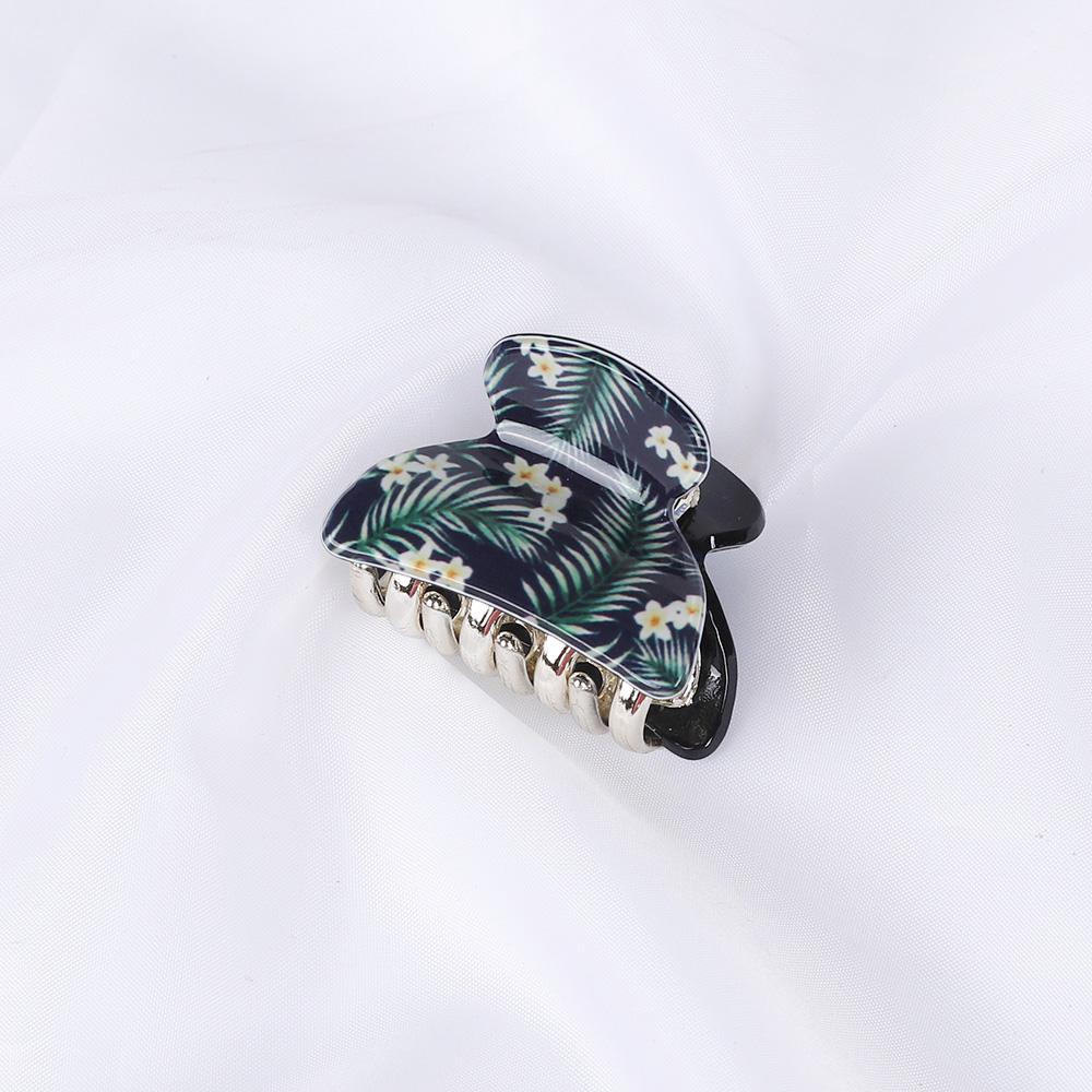 Acrylic Floral Sweet Small Hair Claw Clips Women Girls Plastic Print Crab Barrettes Clips Hair Clamps Hairpins Hair Accessories