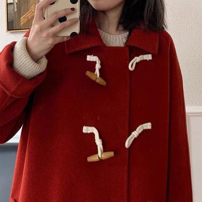 Kappa Dam Höst och Vinter Ny Förtjockad Liten Medium och Lång Ullkappa