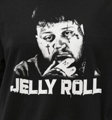 Camiseta negra Jelly Roll manga corta Todas las tallas S a 5XL Camiseta Unisex