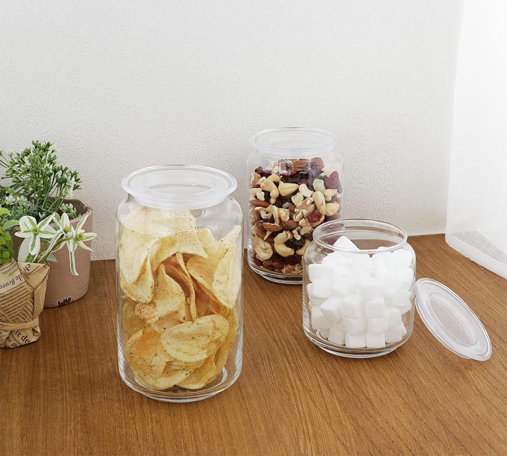 Bestco Glass Jar Storage Container Pure Jar Rondo Luminarc 0.5L ND-5761