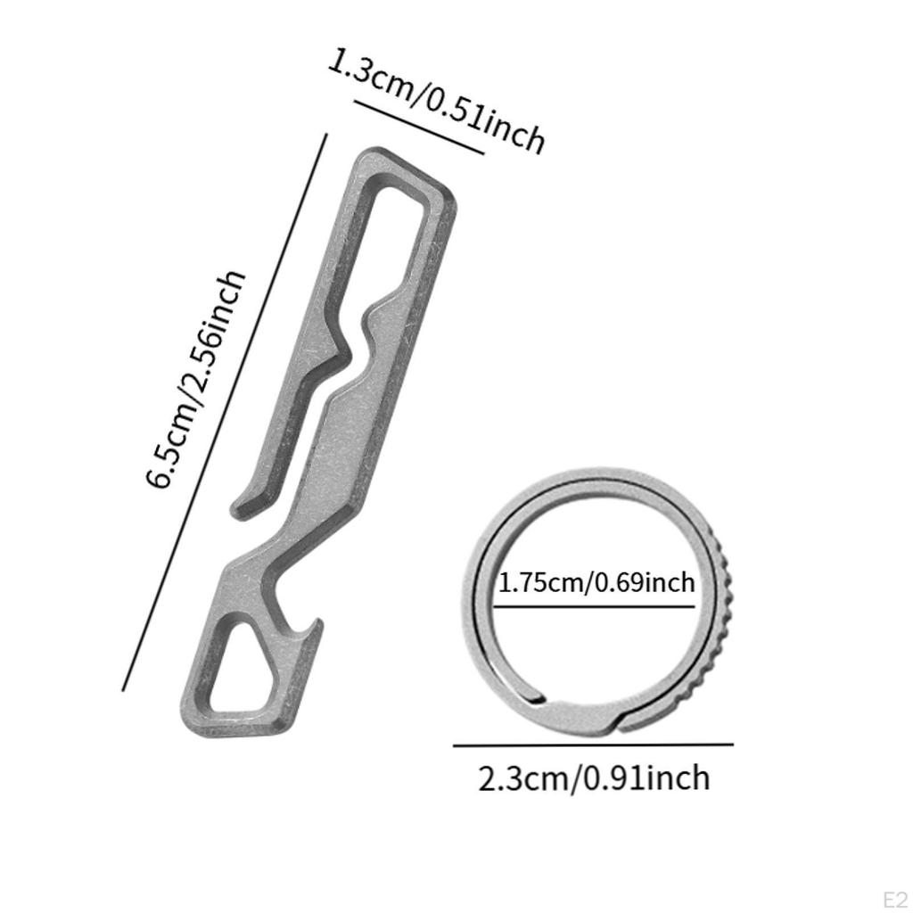Flaschenöffner Outdoor Multitool Kompakt Multifunktion Titanlegierung Utility Gadget Schlüsselanhänger