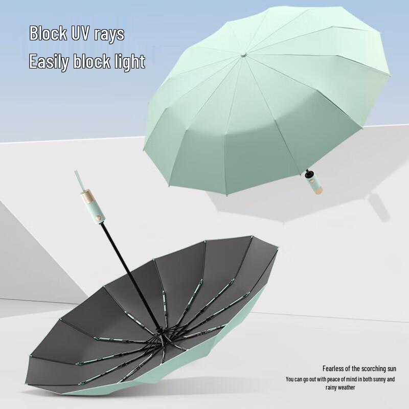MAYDU Automatic 3-Fold Large Sun & Rain Umbrella