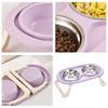 Non Slip Stainless Steel Double Bowl Pet Food Dish With Anti Spill Design For Cats And Dogs Durable Easy Clean