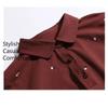 Damenmode Casual Frühling Herbst Langarm Polokragen Blusen & Hemden