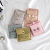 Jewelry Pouch Packaging Bag Snap Bag 8X8Cm With 6X6Cm Cards Soft Velvet Gift Necklace Earrings Rings Storage Bag