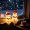 Cute Resin Ghost Figurine Reading Book Lamp, Christmas with Santa Hat, Atmosphere Night Lamp Warm Lighted Halloween Light for Bedroom, Shelf, Tabletop