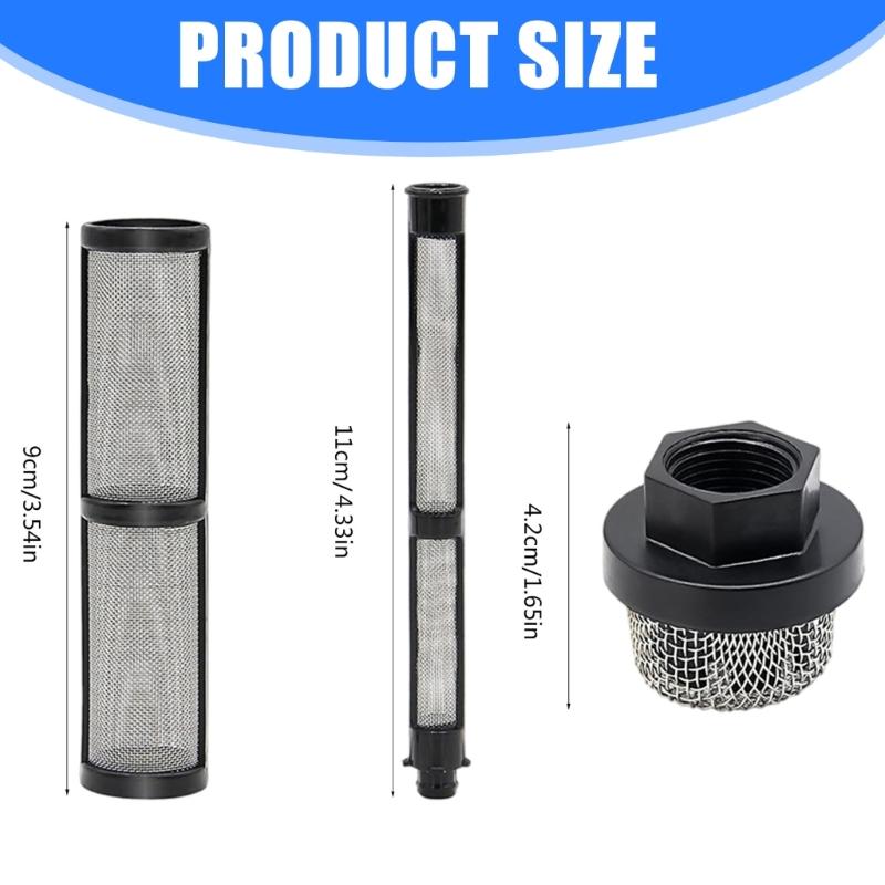 Paint Sprayer Suction Inlet Filter Strainer Replacement High Flows Metal Plastic Mesh Screen Clog Prevention Long Life