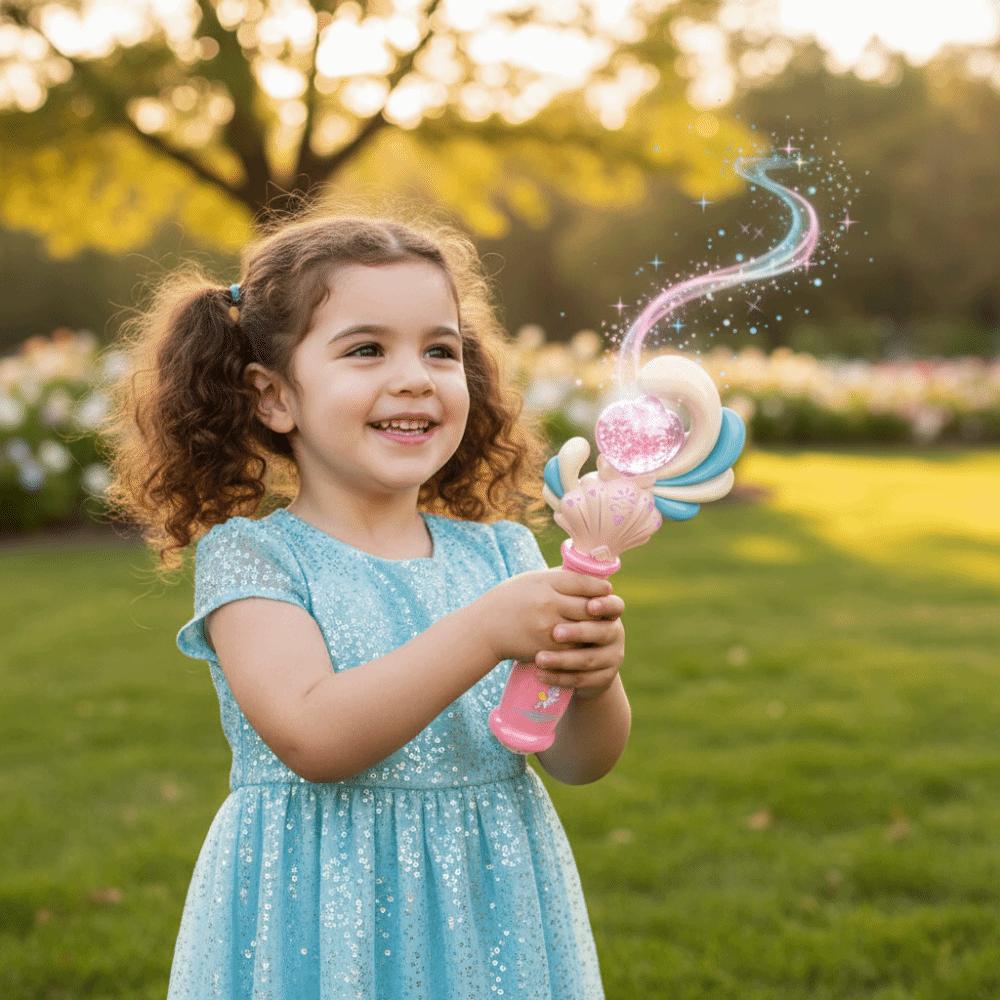 With Light Fairy Wand Flash Rotating Princess Wand Light Sound Stick Christmas Halloween
