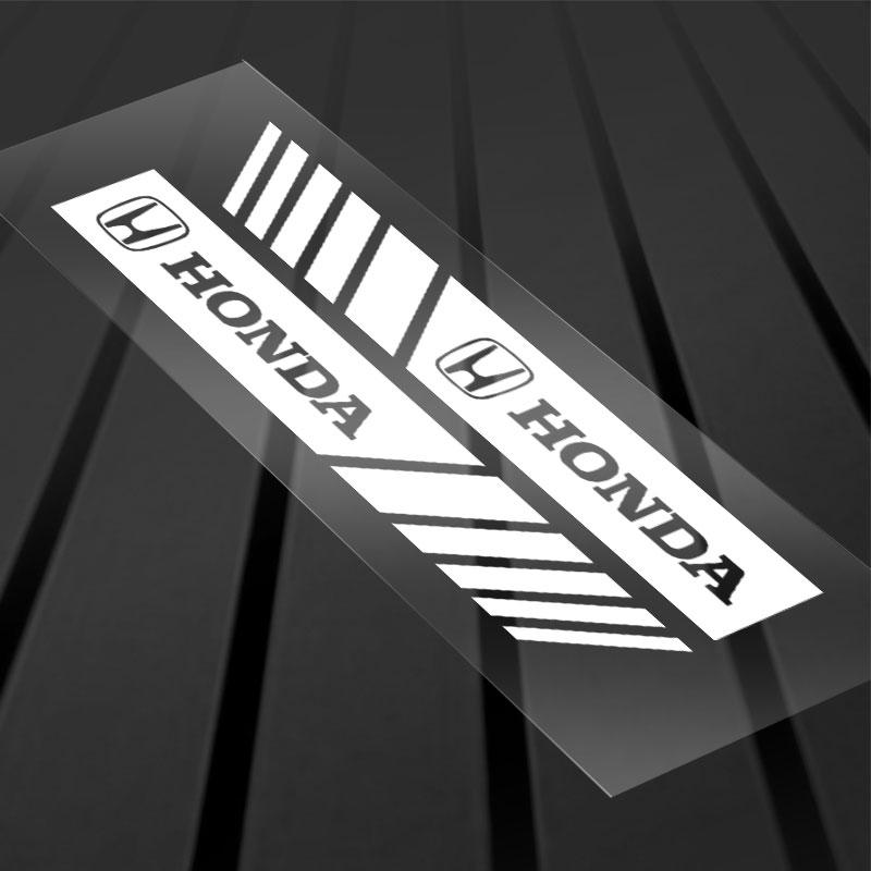 2Pcs Car Stripe Stickers Rearview Mirror Reflective Vinyl Decals Decoration For Honda Fit Mugen Insight Type S R VTEC DOHC Modulo Vezel Legend RR Si