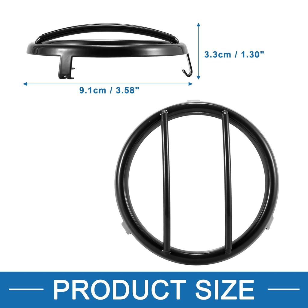 A ABSOPRO Headlight Light Grille Guard Protector Cover for Je ep Wrangler 2007-2017 2 Pack