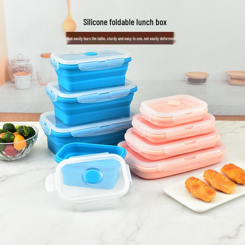 Silikonová skládací sada na oběd a bento box