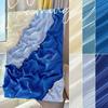 150x100cm Plissierter Stoff Knittertextur Mikroelastisch Kreppstoff Rosenblumenmuster Atmungsaktiver Stoff Chiffonstoff