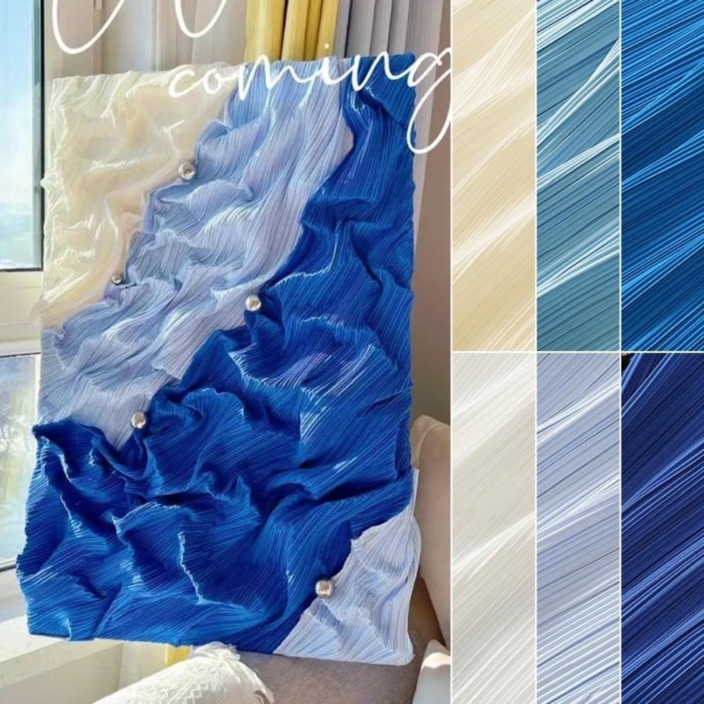 150x100cm Plissierter Stoff Knittertextur Mikroelastisch Kreppstoff Rosenblumenmuster Atmungsaktiver Stoff Chiffonstoff