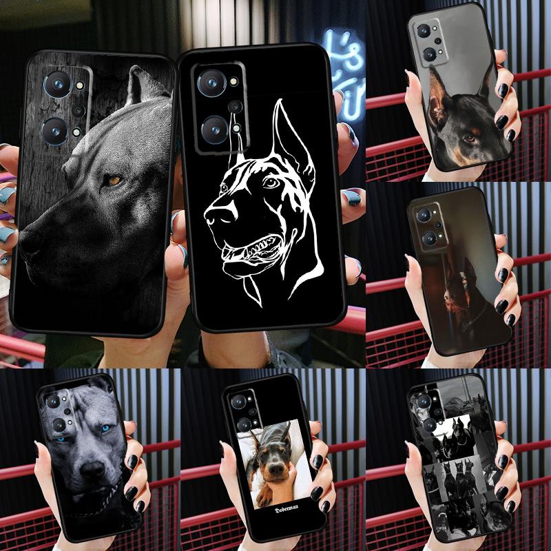 Doberman dog For Realme C55 C33 C30 C21Y 10 Pro Plus GT Neo 5 3 3T Case For OnePlus 11 10 Pro Nord 2 2T