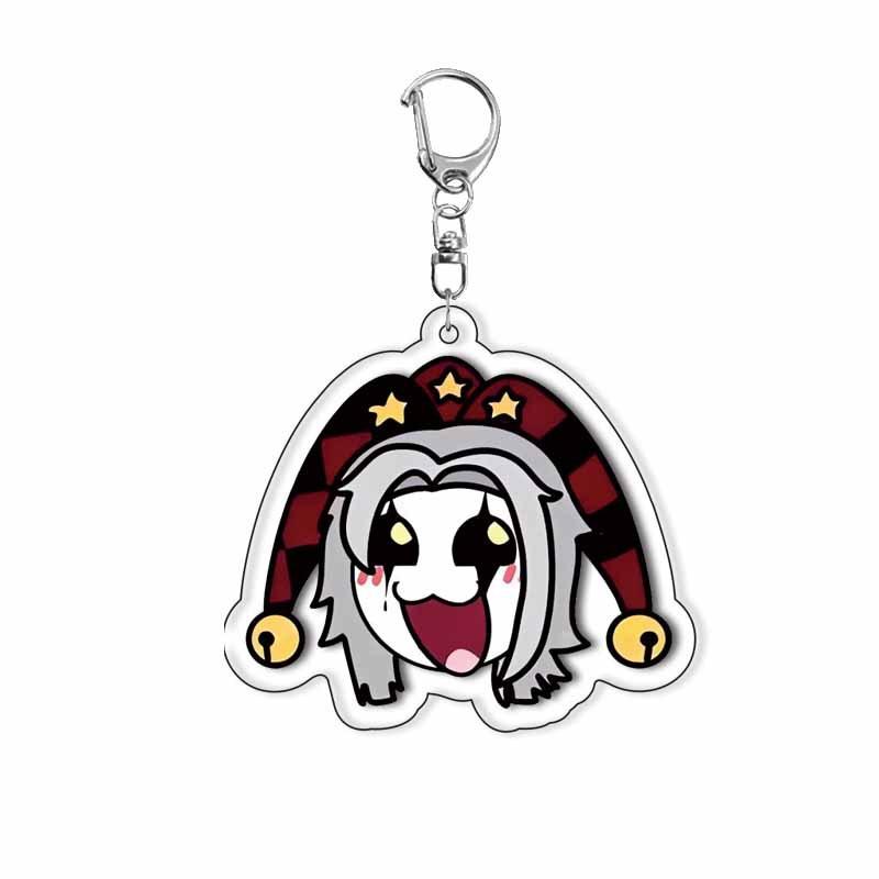 De Freak Circus Acryl Sleutelhanger Pierrot Harlekijn Nar Spel Rol Decoratie Accessoires Tas Hanger Cartoon Verjaardagscadeau